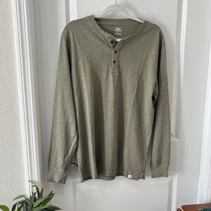 Lands' End by Blake Shelton Long Sleeve Sage Green Henley Shirt SZ M